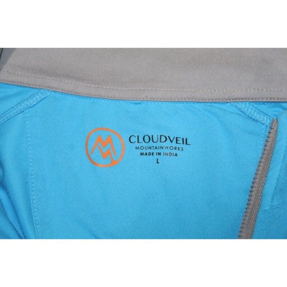 Cloudveil Mountain Works MensSize Large 1/4 Zip Sky Blue Golf Hiking Outdoor - Picture 4 of 6